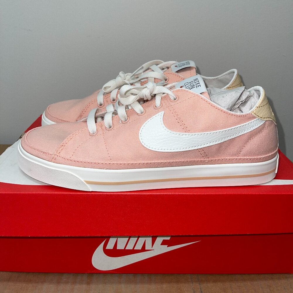 WOMEN’S NIKE COURT LEGACY CNVS (CZ0294 800) SNEAKERS ORANGE/ONYX SIZE 10